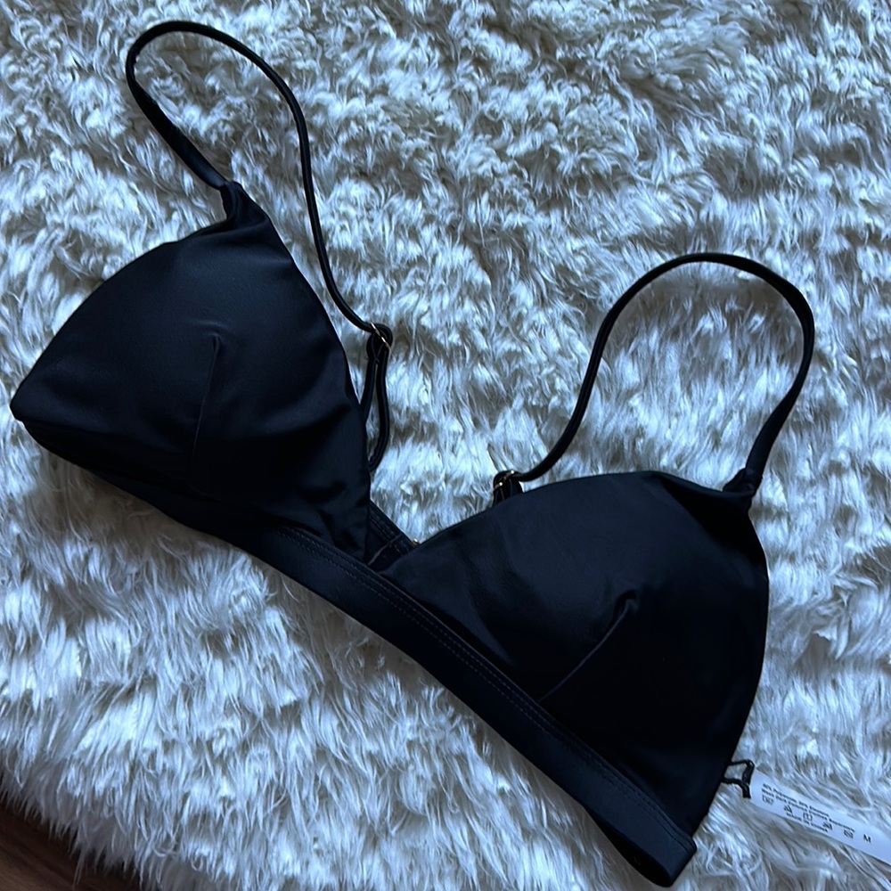 Shein Black Triangle Bikini Top-M